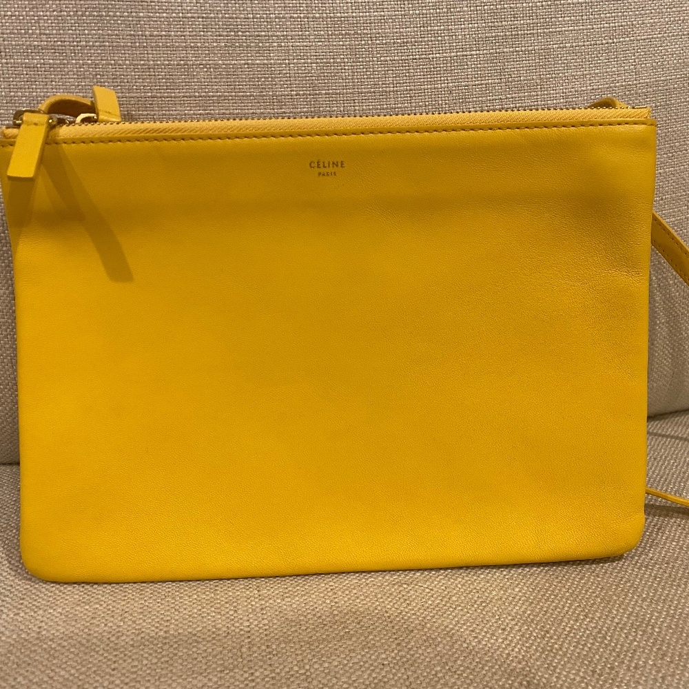 Celine Large Trio in Yellow